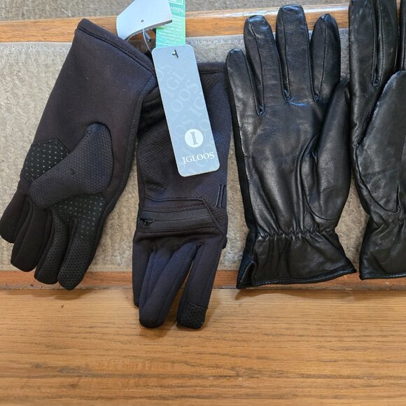 Bundled NWT Igloos woman's s/m size black gloves and a2nd pair thinsulate gloves - Picture 5 of 8